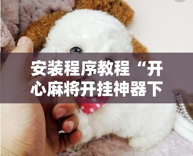 安装程序教程“开心麻将开挂神器下载软件”掌握辅助功能必胜规则