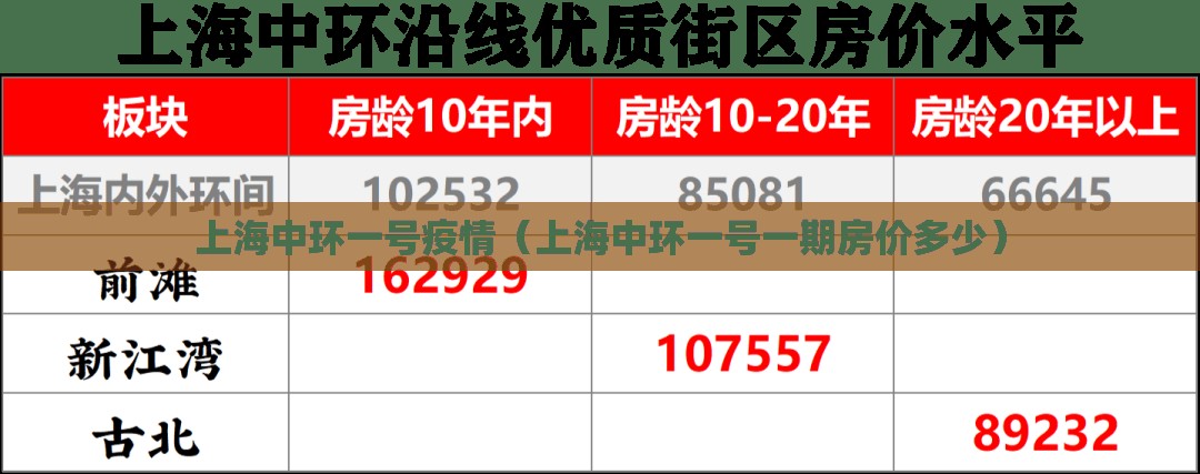 上海中环一号疫情（上海中环一号一期房价多少）