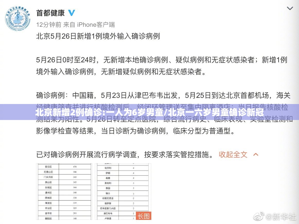 北京新增2例确诊:一人为6岁男童/北京一六岁男童确诊新冠