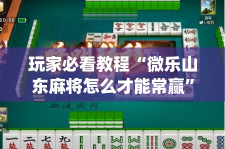 玩家必看教程“微乐山东麻将怎么才能常赢”(必胜开挂神器)