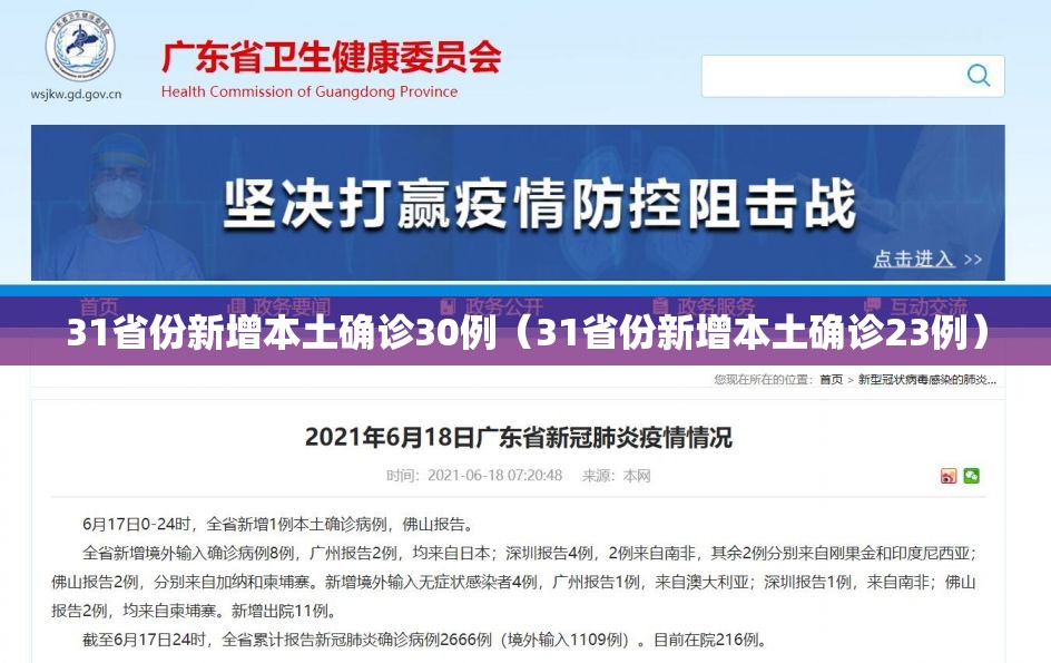 31省份新增本土确诊30例(31省份新增本土确诊23例) 31省份新增本土确诊30例(31省份新增本土确诊23例)