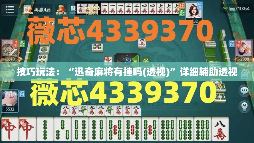 技巧玩法:“迅奇麻将有挂吗(透视)”详细辅助透视 技巧玩法:“迅奇麻将有挂吗(透视)”详细辅助透视