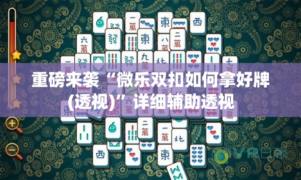 重磅来袭“微乐双扣如何拿好牌(透视)”详细辅助透视