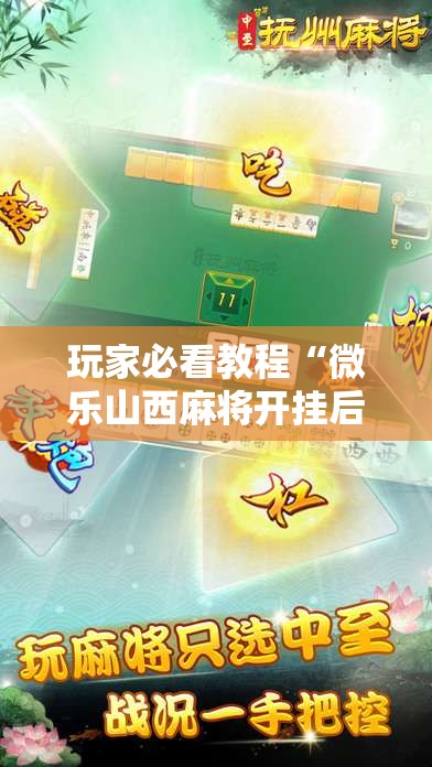 玩家必看教程“微乐山西麻将开挂后特征”开挂详细安装教程