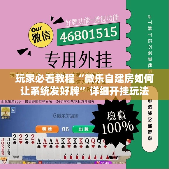 玩家必看教程“微乐自建房如何让系统发好牌”详细开挂玩法