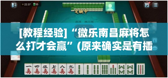 [教程经验]“微乐南昌麻将怎么打才会赢”(原来确实是有插件)
