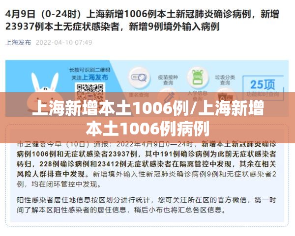 上海新增本土1006例/上海新增本土1006例病例 上海新增本土1006例/上海新增本土1006例病例