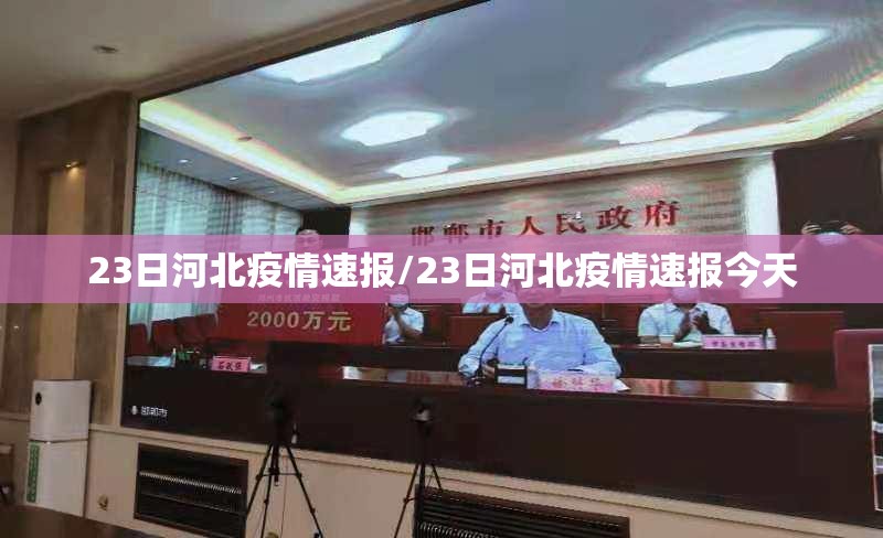 23日河北疫情速报/23日河北疫情速报今天 23日河北疫情速报/23日河北疫情速报今天