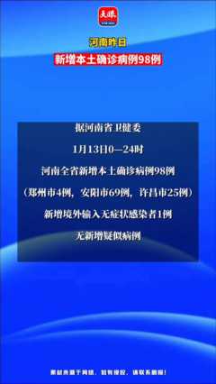 河南新增本土98例/河南新增本土98例病例