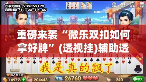 重磅来袭“微乐双扣如何拿好牌”(透视挂)辅助透视教程
