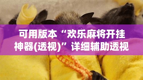 可用版本“欢乐麻将开挂神器(透视)”详细辅助透视 可用版本“欢乐麻将开挂神器(透视)”详细辅助透视