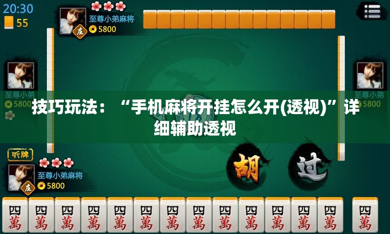 技巧玩法:“手机麻将开挂怎么开(透视)”详细辅助透视 技巧玩法:“手机麻将开挂怎么开(透视)”详细辅助透视