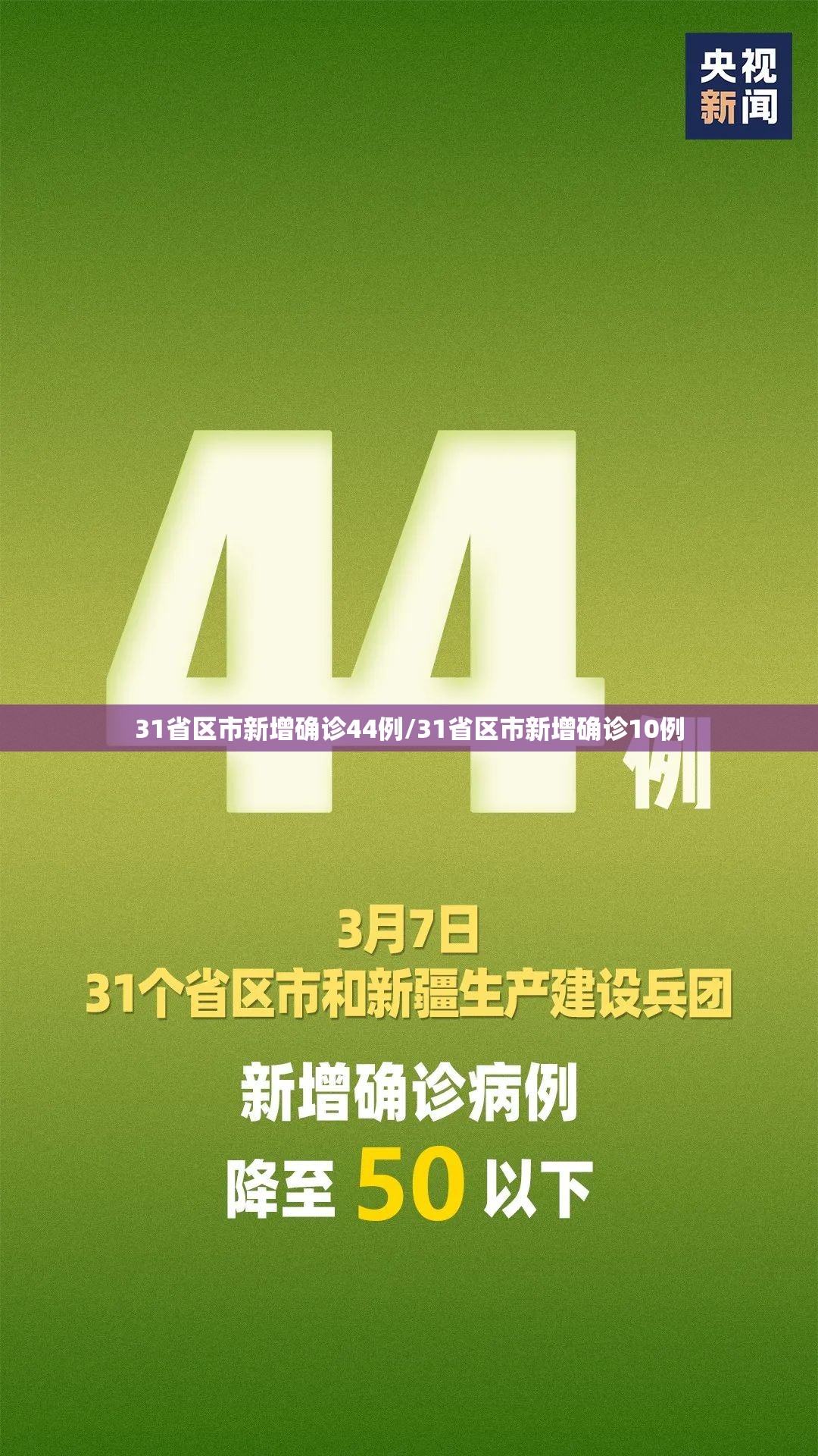 31省区市新增确诊44例/31省区市新增确诊10例
