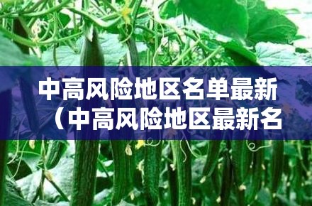 中高风险地区名单最新（中高风险地区最新名单有哪些）