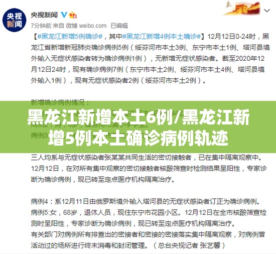 黑龙江新增本土6例/黑龙江新增5例本土确诊病例轨迹