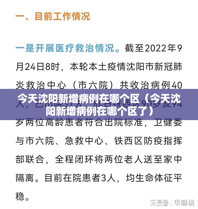 今天沈阳新增病例在哪个区（今天沈阳新增病例在哪个区了）