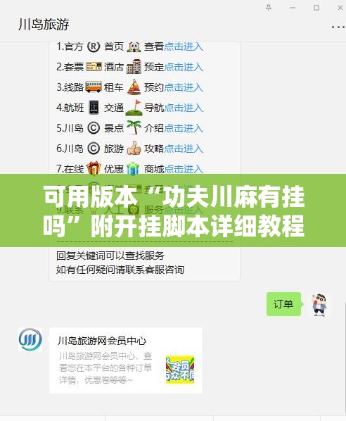 可用版本“功夫川麻有挂吗”附开挂脚本详细教程