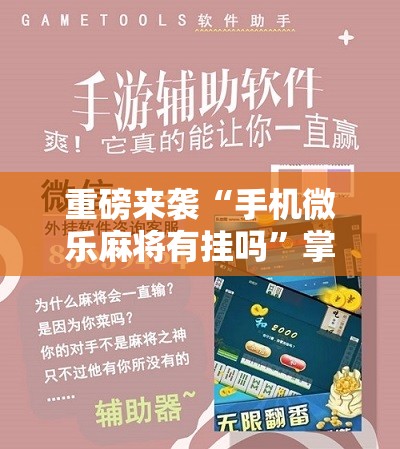 重磅来袭“手机微乐麻将有挂吗”掌握辅助功能必胜规则
