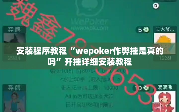 安装程序教程“wepoker作弊挂是真的吗”开挂详细安装教程