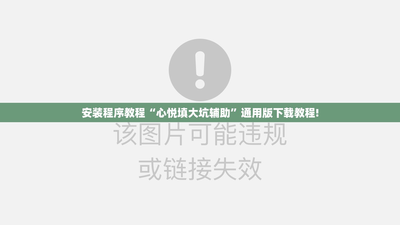 安装程序教程“心悦填大坑辅助”通用版下载教程!