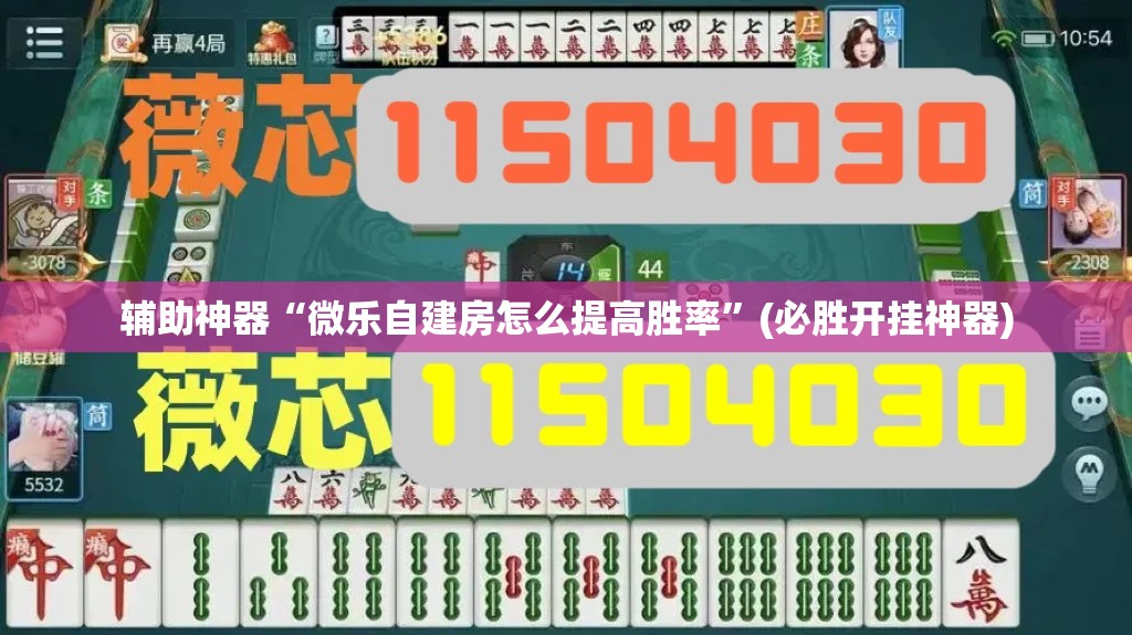 辅助神器“微乐自建房怎么提高胜率”(必胜开挂神器)