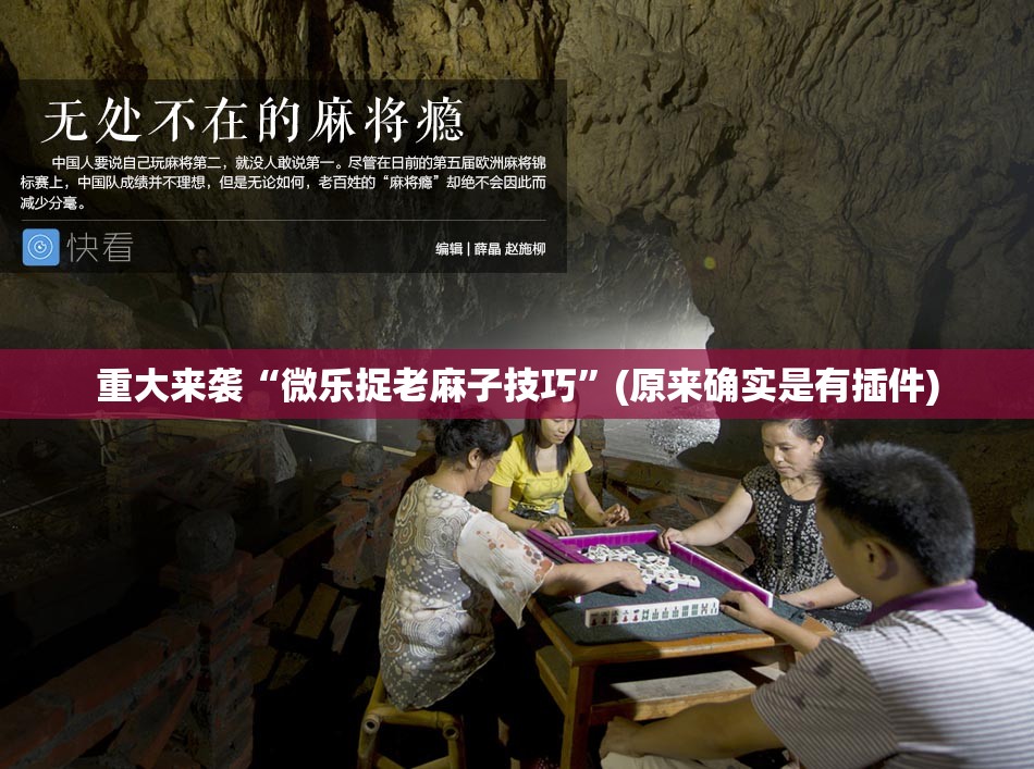 重大来袭“微乐捉老麻子技巧”(原来确实是有插件)
