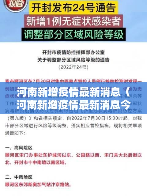 河南新增疫情最新消息（河南新增疫情最新消息今天）