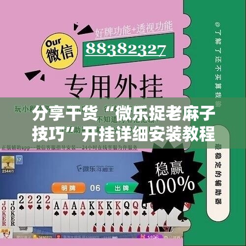 分享干货“微乐捉老麻子技巧”开挂详细安装教程