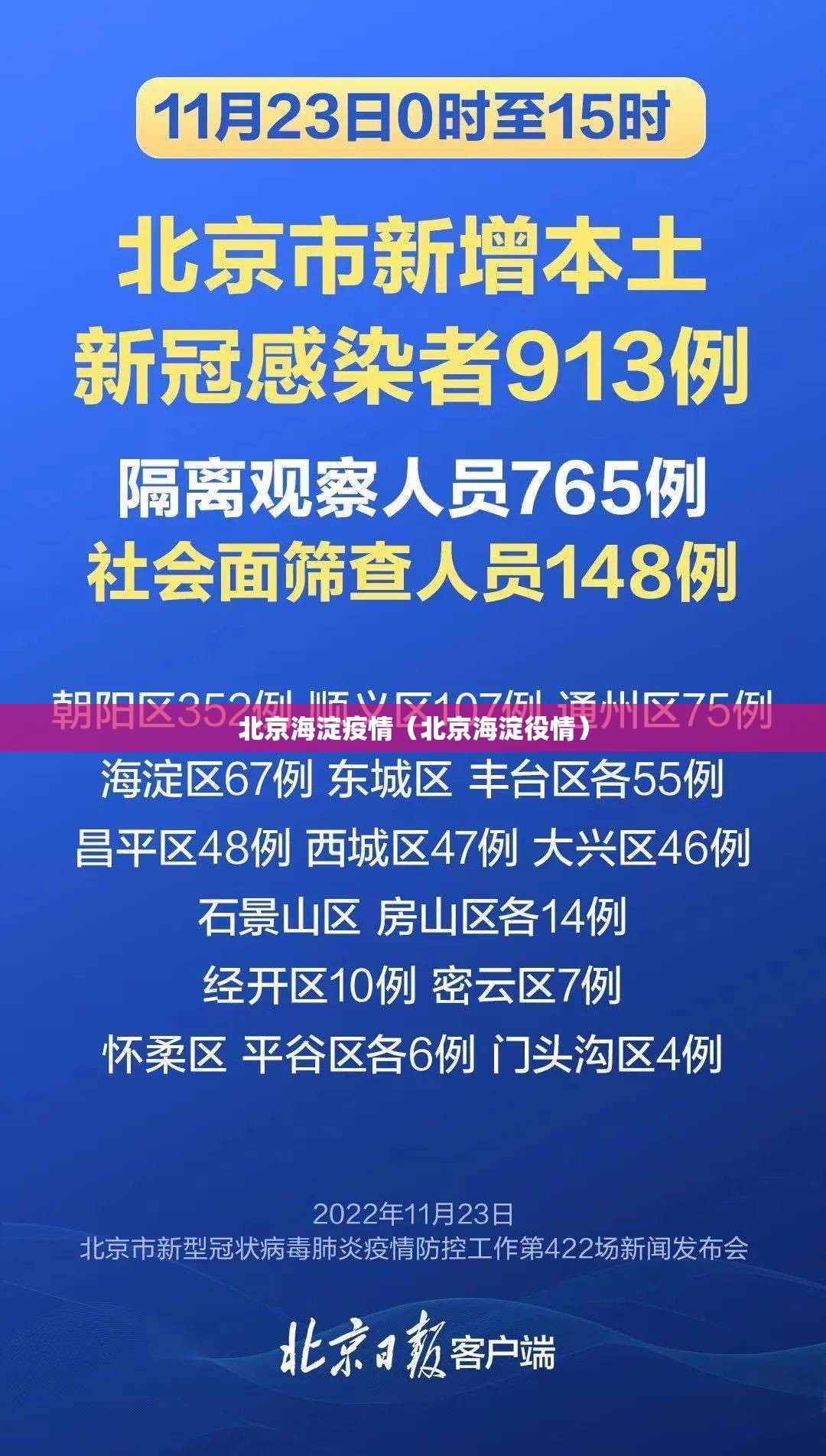 北京海淀疫情（北京海淀役情）