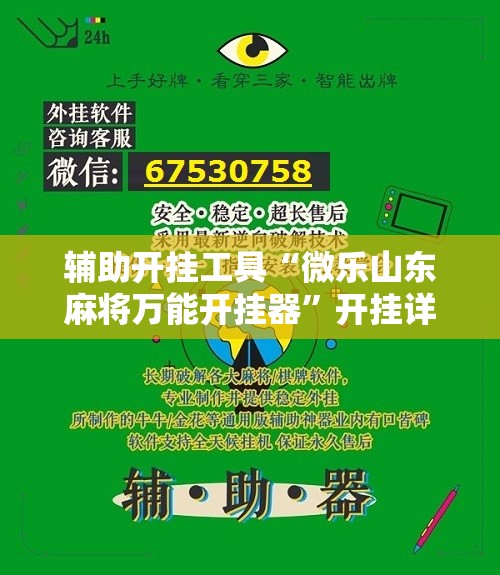 辅助开挂工具“微乐山东麻将万能开挂器”开挂详细安装教程