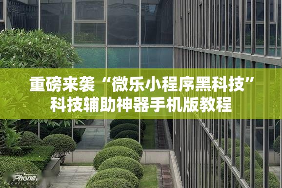 重磅来袭“微乐小程序黑科技”科技辅助神器手机版教程