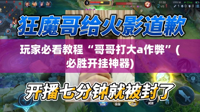 玩家必看教程“哥哥打大a作弊”(必胜开挂神器)