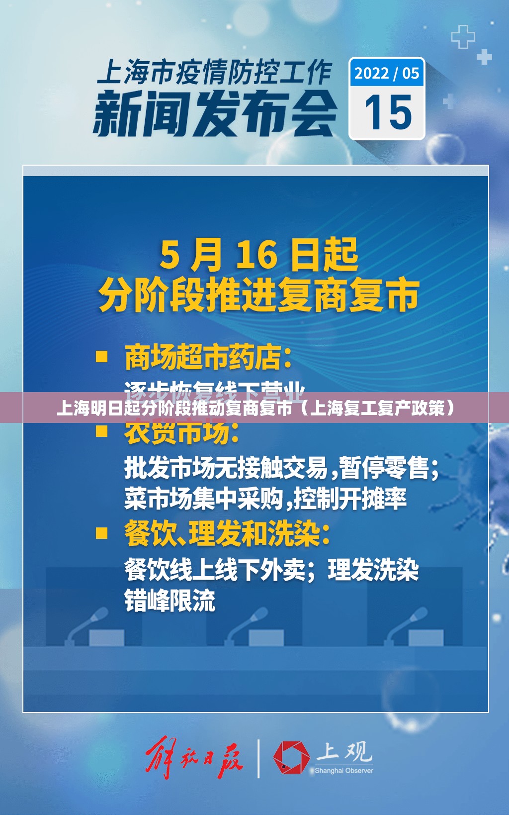 上海明日起分阶段推动复商复市（上海复工复产政策）