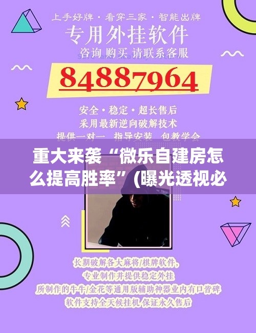 重大来袭“微乐自建房怎么提高胜率”(曝光透视必备猫腻)