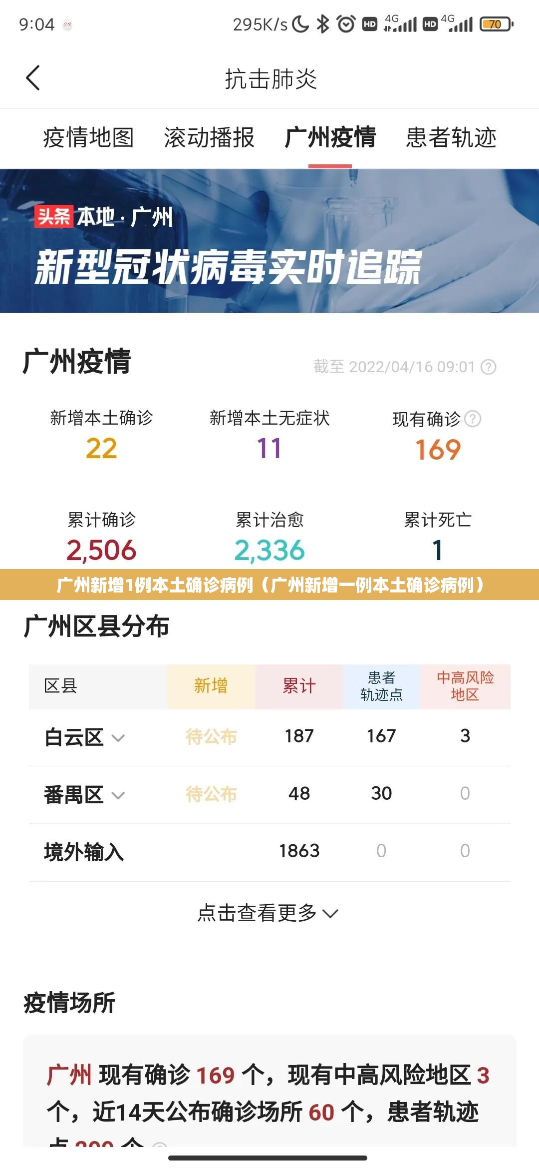 广州新增1例本土确诊病例(广州新增一例本土确诊病例) 广州新增1例本土确诊病例(广州新增一例本土确诊病例)
