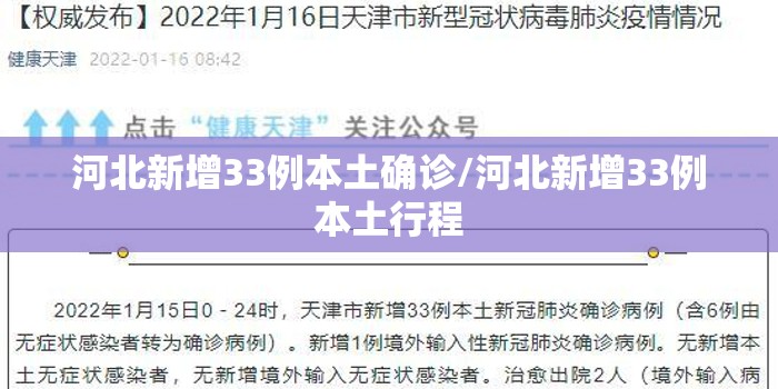 河北新增33例本土确诊/河北新增33例本土行程
