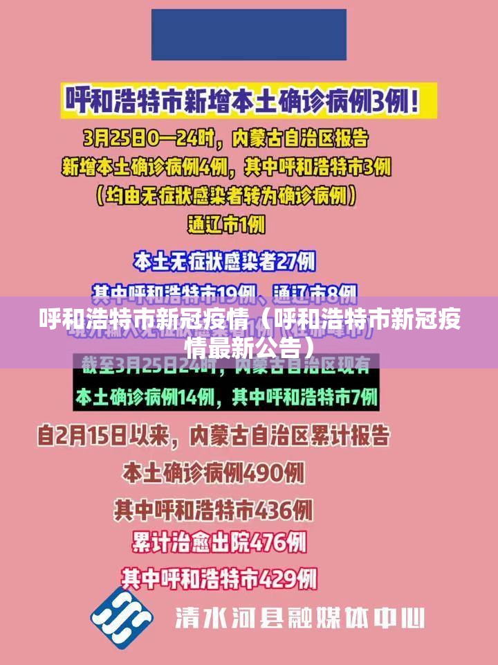 呼和浩特市新冠疫情(呼和浩特市新冠疫情最新公告) 呼和浩特市新冠疫情(呼和浩特市新冠疫情最新公告)