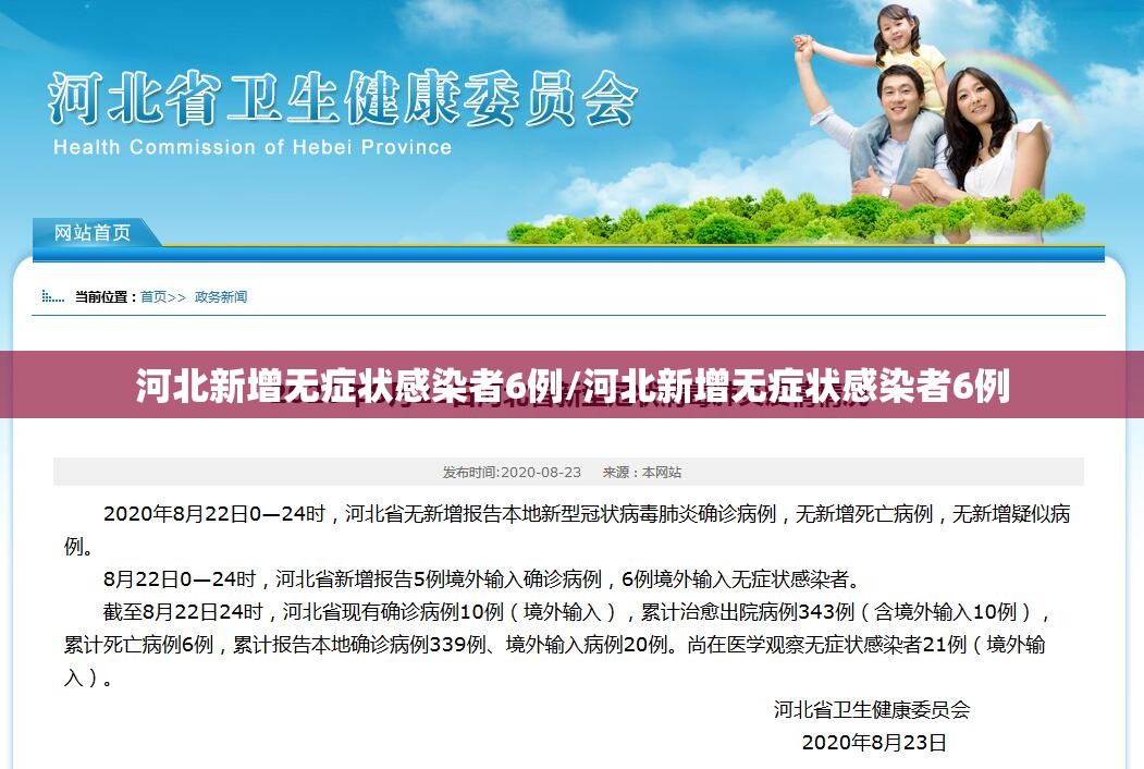 河北新增无症状感染者6例/河北新增无症状感染者6例