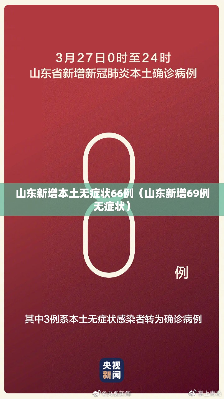 山东新增本土无症状66例（山东新增69例无症状）