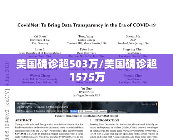 美国确诊超503万/美国确诊超1575万