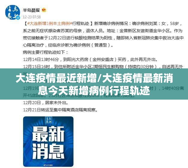 大连疫情最近新增/大连疫情最新消息今天新增病例行程轨迹