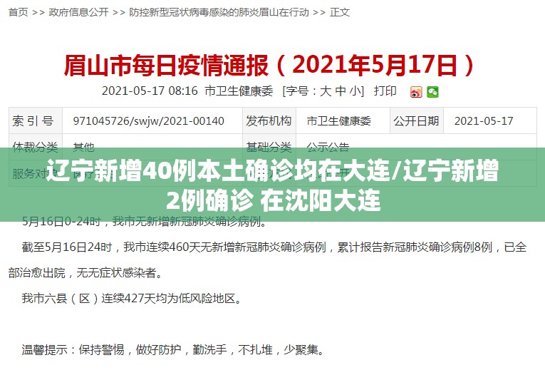 辽宁新增40例本土确诊均在大连/辽宁新增2例确诊 在沈阳大连 辽宁新增40例本土确诊均在大连/辽宁新增2例确诊 在沈阳大连