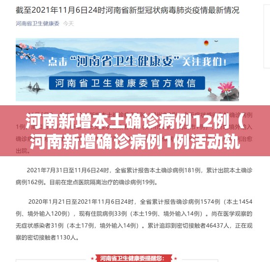 河南新增本土确诊病例12例(河南新增确诊病例1例活动轨迹) 河南新增本土确诊病例12例(河南新增确诊病例1例活动轨迹)