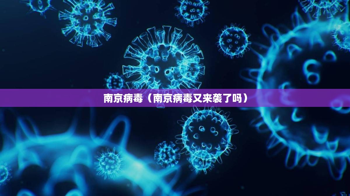 南京病毒(南京病毒又来袭了吗) 南京病毒(南京病毒又来袭了吗)