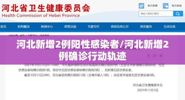 河北新增2例阳性感染者/河北新增2例确诊行动轨迹