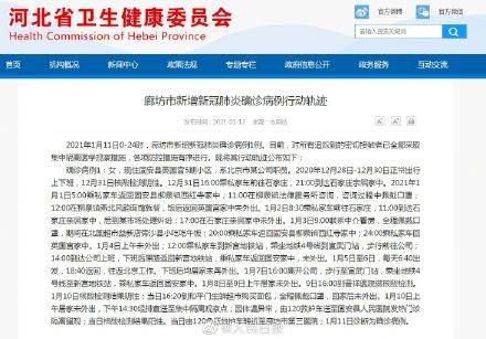 河北新增2例阳性感染者/河北新增2例确诊行动轨迹