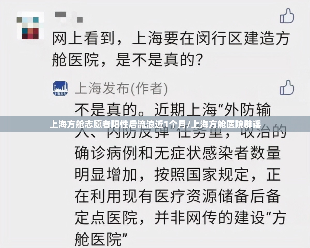 上海方舱志愿者阳性后流浪近1个月/上海方舱医院辟谣