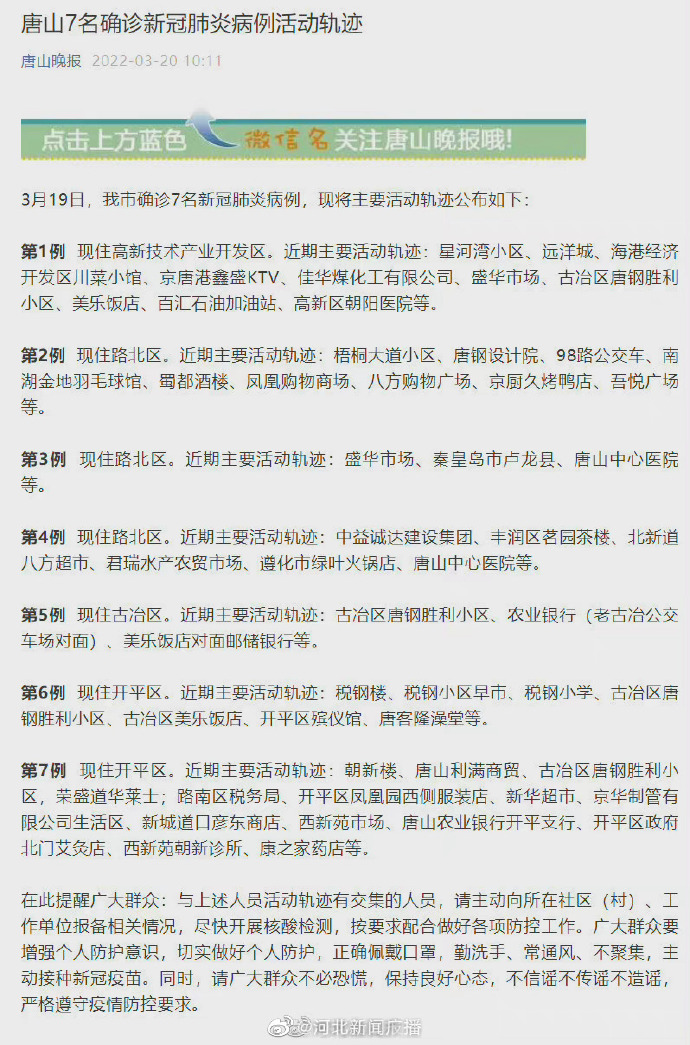 河北唐山最新疫情最新消息/河北唐山最新疫情通报 河北唐山最新疫情最新消息/河北唐山最新疫情通报