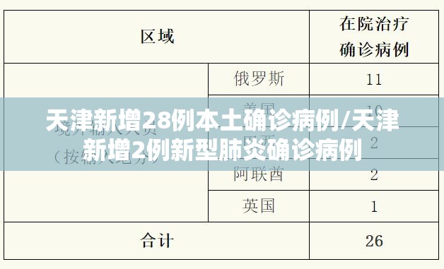 天津新增28例本土确诊病例/天津新增2例新型肺炎确诊病例