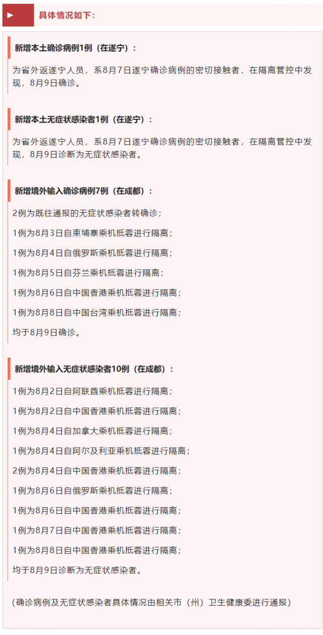 四川新增1例本土确诊/四川新增1例疑似病例
